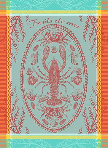 Garnier Thiebaut Maree Basse Lagon Kitchen Towel, 22"x30", Cotton