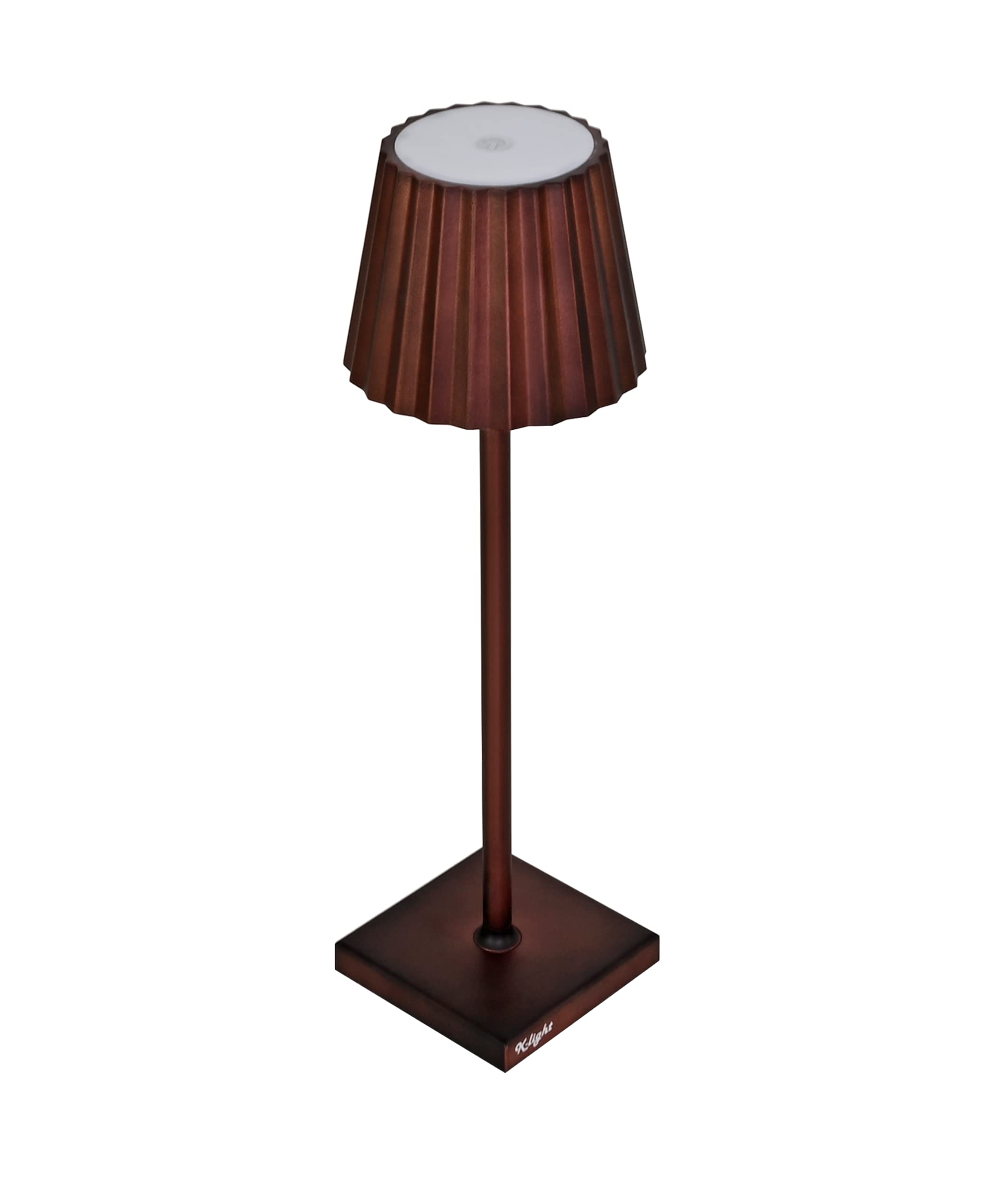 King Collection Lampada da Tavolo K-Ligth in Alluminio, Luce Bianca Calda antiriflesso Regolabile, Misure h38x10x10 Ruggine