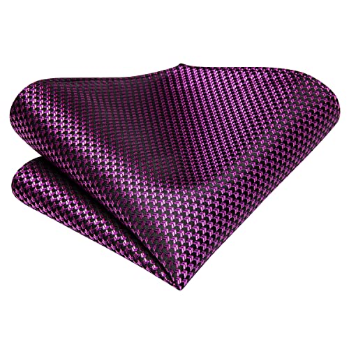 Image of Hi-Tie Men 63inches Tie Set Extra Long Necktie Paisley Tie Pocket Suqare Cufflinks Big and Tall Men Tie,Purple