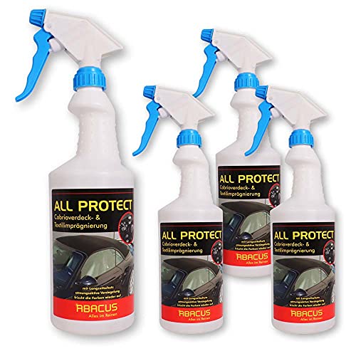 ABACUS 4x 750 ml Cabrioverdeck impregnering (7724.4) - All Protect impregneringsspray waterafstotende vuilafstotende…
