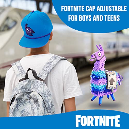 Fortnite Baseball Cap For Boys, Quality Made Boys Hat And Fitted Cap, Flatbrim Baseball Hat With Sleek Design Blue #TOP2