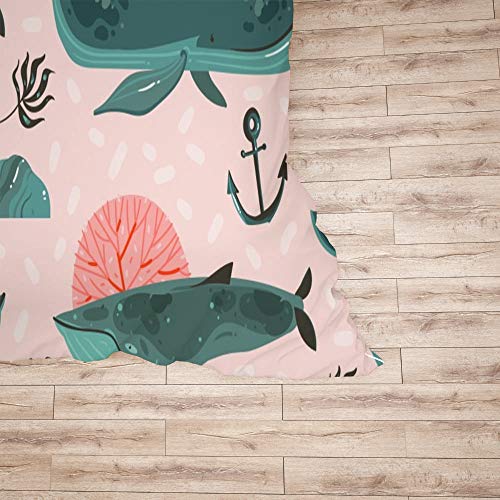 Parure de lit motif océan en polyester ultra doux rose - 6