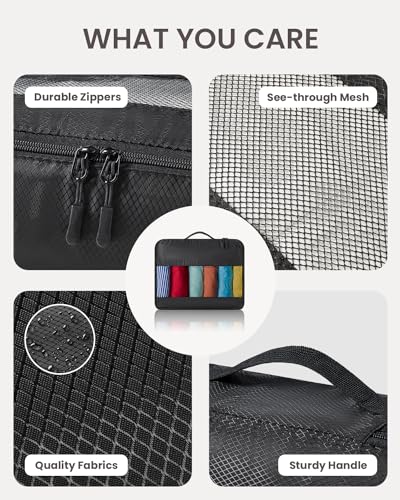 Goosom Packing Cubes For Travel - 8 Set Of Packing Cubes For Suitcases - Packing Cubes For Carry On Suitcase Organizer Bags Set For Travel Accessories, Travel Bags Organizer For Luggage thumb #2