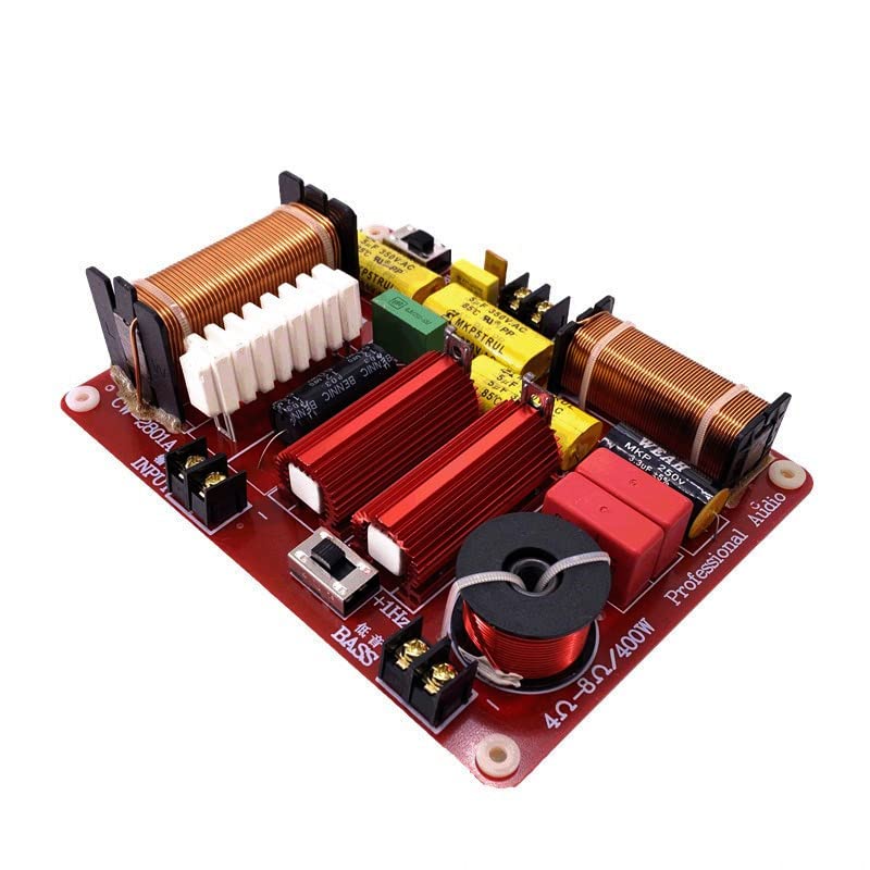 JINGERL 400W Strong Power Active Speakers Filter Tweeter Bass 2 Way Audio Crossover Board Frequency Adjustable Frequency Divider (Size : 2 Pieces)