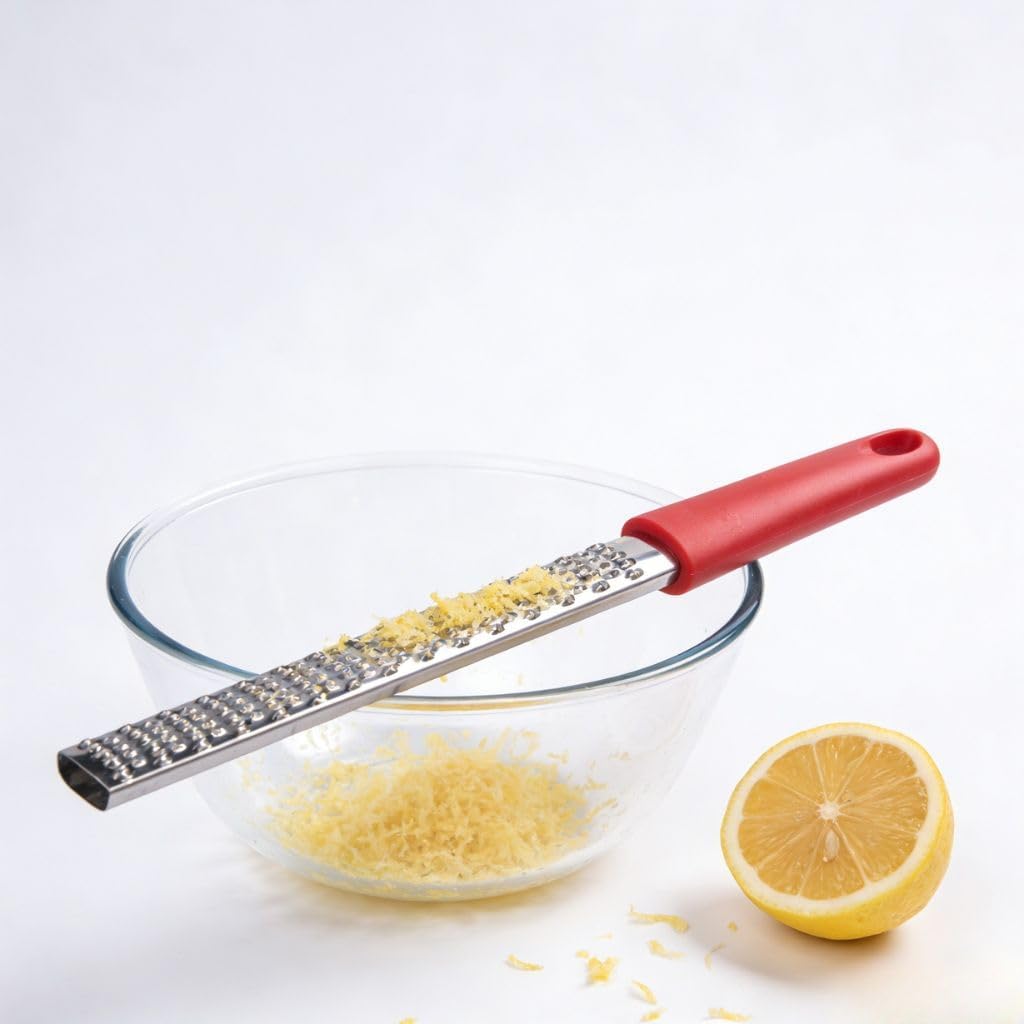 Rallador de Cocina Rojo de Acero Inoxidable miniatura 1