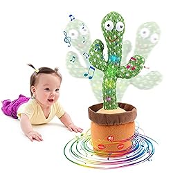 Emoin [Adjustable Volume Control] Dancing Cactus Toy Baby Toys 6 to 12 Month, Baby Toys Dancing Talking Cactus for Boys…