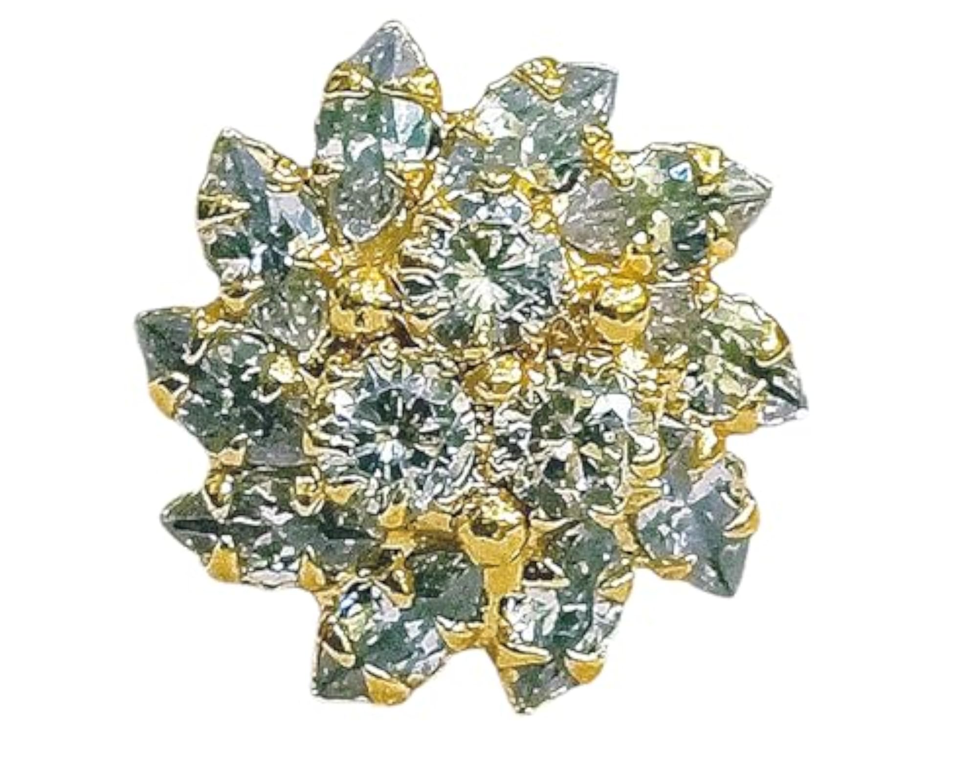 Women's Silver Crystal Nosepin