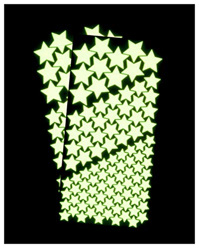 WANDfee Leuchtsterne Kinderzimmer ☆☆ 200 ☆ selbstklebende EXTRASTARK leuchtende Sterne Sternenhimmel Aufkleber Cover