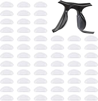 20 Pairs Plaquettes De Nez En Silicone Coussinet Lunettes Nasale Verre