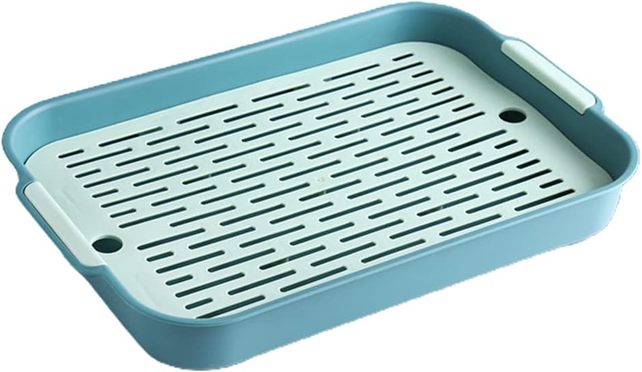 Fruit and Nut Tray,Double Layer Household Rectangular Cup Tray PP Mug Kitchen Cup Dish Durable Sink Tray Drying Storage Rack Fruit Platter