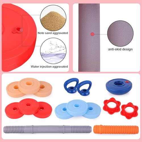 Kasebro Kids Weights 2 Dumbbells & Kettlebell Set for Home Workout Training — view 5