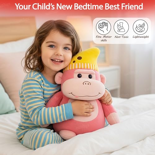Image of Zest 4 Toyz Soft Toy for Girls (35 cm) | Cute Stuffed Animal Plush Toy | Baby Toys | Monkey Soft Toy Cuddly Teddy Bear for Kids | Birthday Gift for Girls - Multicolor