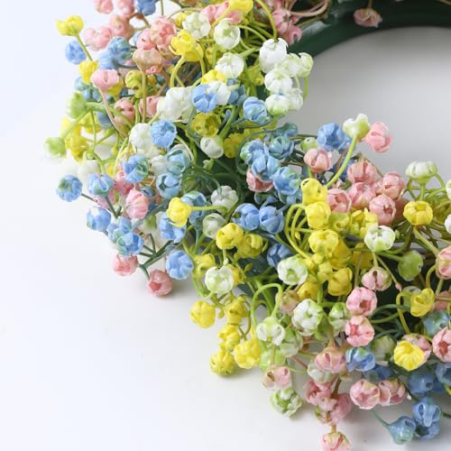 Corona multicolor de primavera de 11.81" para evitar paredes aburridas 4