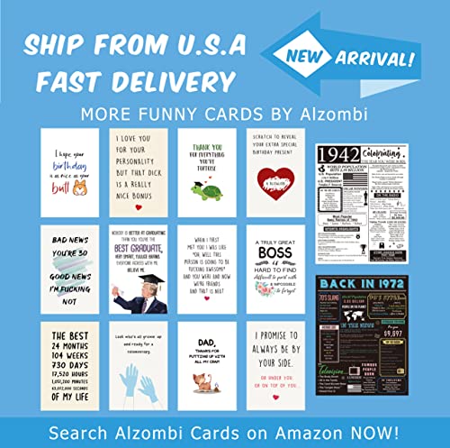 Alzombi Funny I Love You Card, Birthday Card, Anniversary Card, Card For Boyfriend Husband Fiance #TOP4