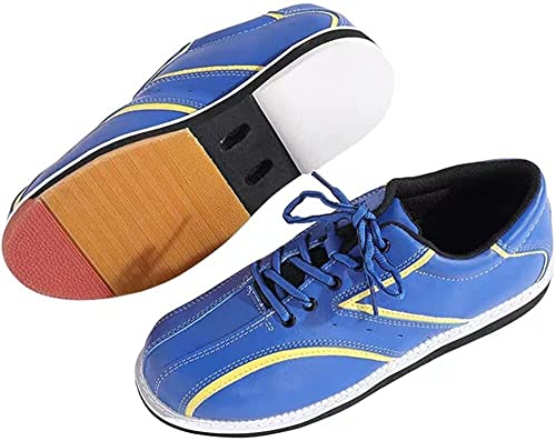 Gemeci Men's Professional Bowling Shoes Shock Resistant Walking Breathable Shoe Extreme Light Soft Bowling Trainer Sneakers (Color : Blue, Size : 10.5) #TOP23