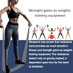 A AZURELIFE Resistance Bands Set, Professional Non-Latex Elastic Exercise Bands, 5 ft. Long Stretch Bands for Physical Therapy, Yoga, Pilates, Rehab, at-Home or The Gym Workouts, Strength Training