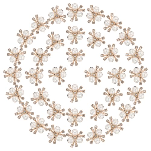 Boutons fleur perles et strass élégants pour customisation robe de mariée chic PATIKIL x40 - 2