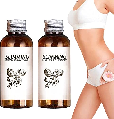 Bellyoff Herbal Slimming Massage Oil, Belly Button Slimming Essence, Burnup Ultimate Cellulite Heating Spray, Anti Cellulite Massage Oil, For Quick Absorption And Penetration Stay Perfect Shape (2Pcs) #TOP2