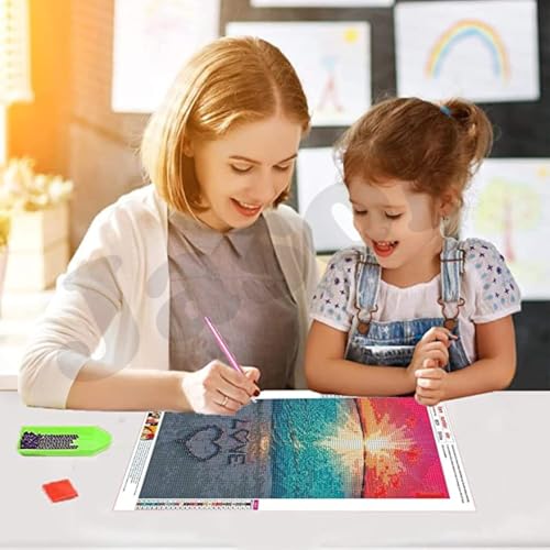 Image of Jasol Diamond Painting Kit, 40x30 Cms, Full Drill, 5D Crystals, Home Wall Decor Gift Set (Cog Cute J40019)