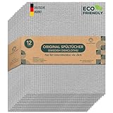 Zukunftsenkel Schwedische Spültücher, Biologisch Abbaubare Putztücher, Plastikfreie Putzlappen, Biologisch abbaubar Dishcloths Spüllappen (Hellgrau)