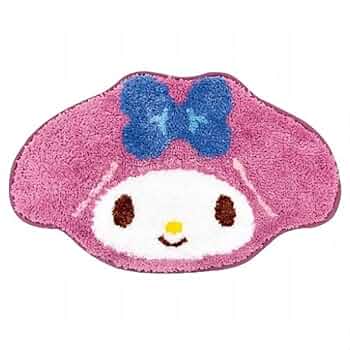 サンリオ マイメロディ フェイスダイカットマット ラグ 赤メロ ビッグサイズ サンリオ マイメロディ フェイスダイカットマット ラグ 赤メロ