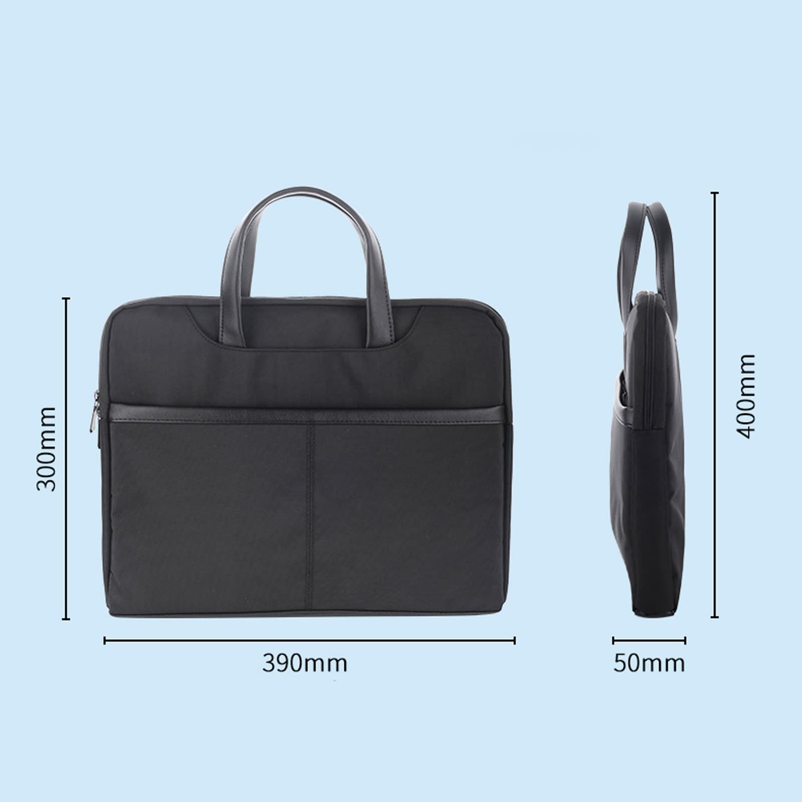 Ordenador Portátiles Funda Maletín de Gran Capacidad Negocio Ligero Bolso Laptop Bag Durable Oficina Bolsa Negro Funda Portatil Bolsa Multifuncional