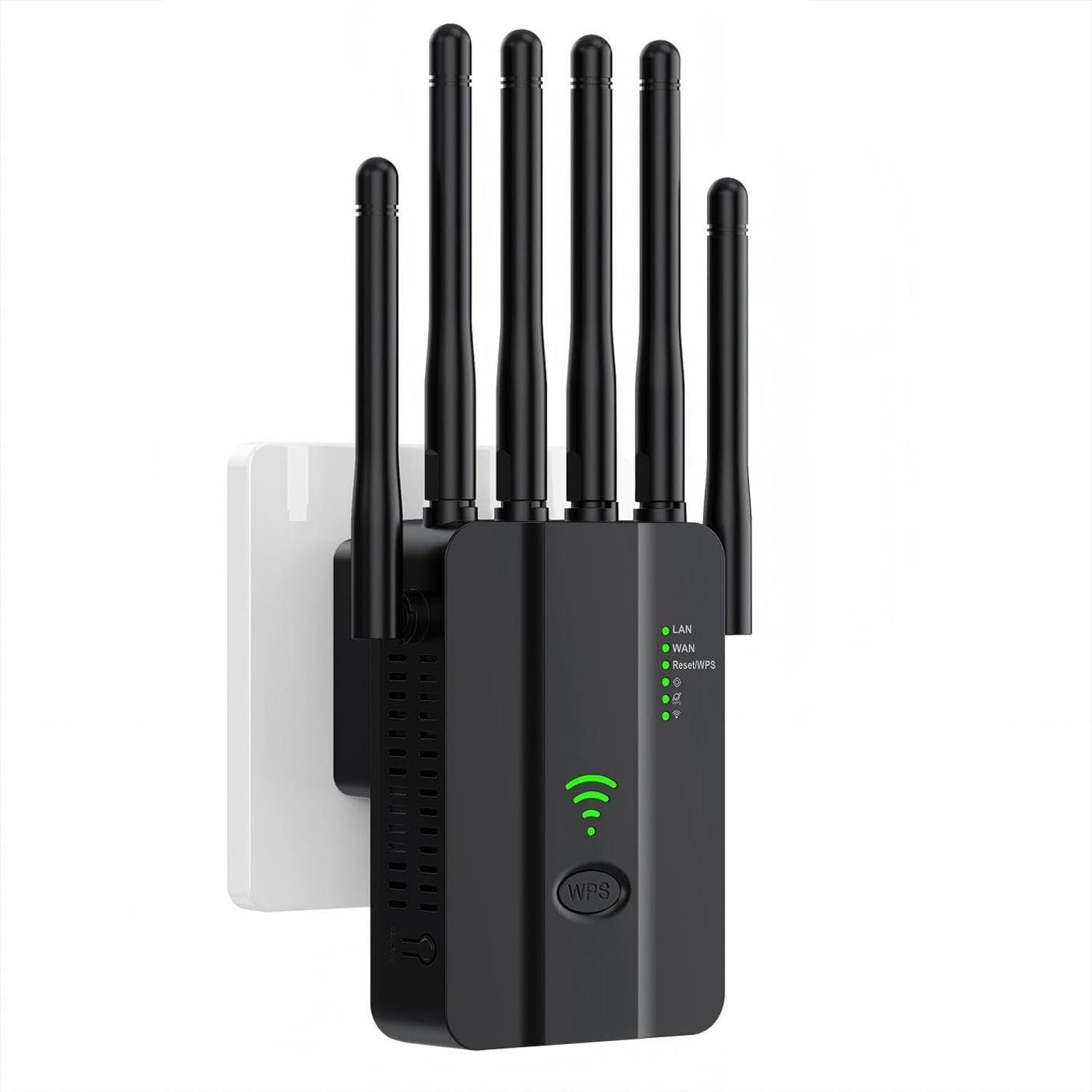 2025 Newest WiFi Extender, WiFi Booster, 6 Powerful Antennas AC300 Mbps WiFi Repeater Single Band, 2 LAN Ports WiFi Range Extender, Wireless Internet Repeater - with Ethernet Port, 1-Tap Setup
