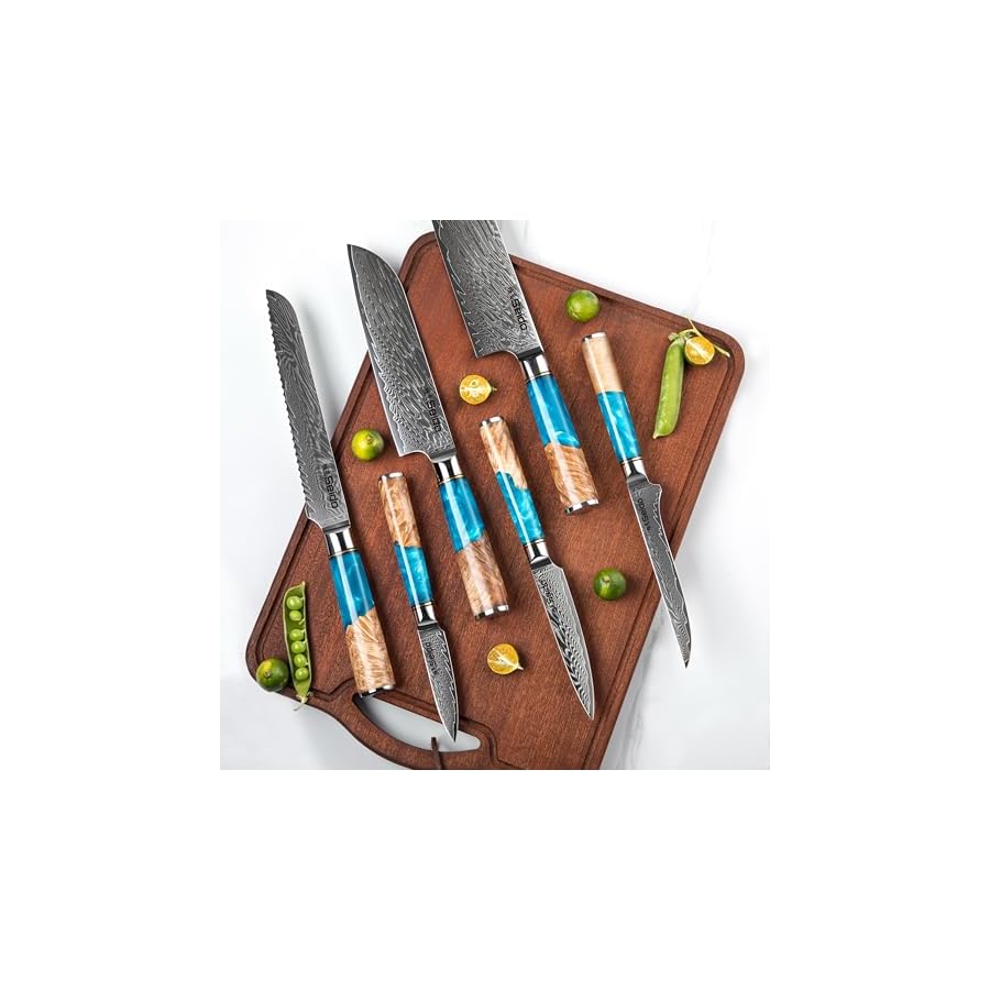 16-Piece Executive Knife Block Set with VG-10 Super Steel, Acacia Wood Block & Premium Gift Box