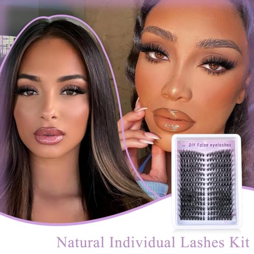 Image of MAYCREATE 252PCS Manga Lash Clusters With Spikes Wispy Cluster Eyelash Extensions Fluffy Anime Eyelashes Clusters Reusable Faux Mink Fairy Individual DIY Lash Extension