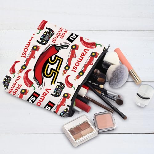 WZMPA Racing Carlos Cosmetic Bag - Racer Fans Gift Stop Inventing Zipper Pouch Bag Racing Merchandise (55 ISAI) - Image 4