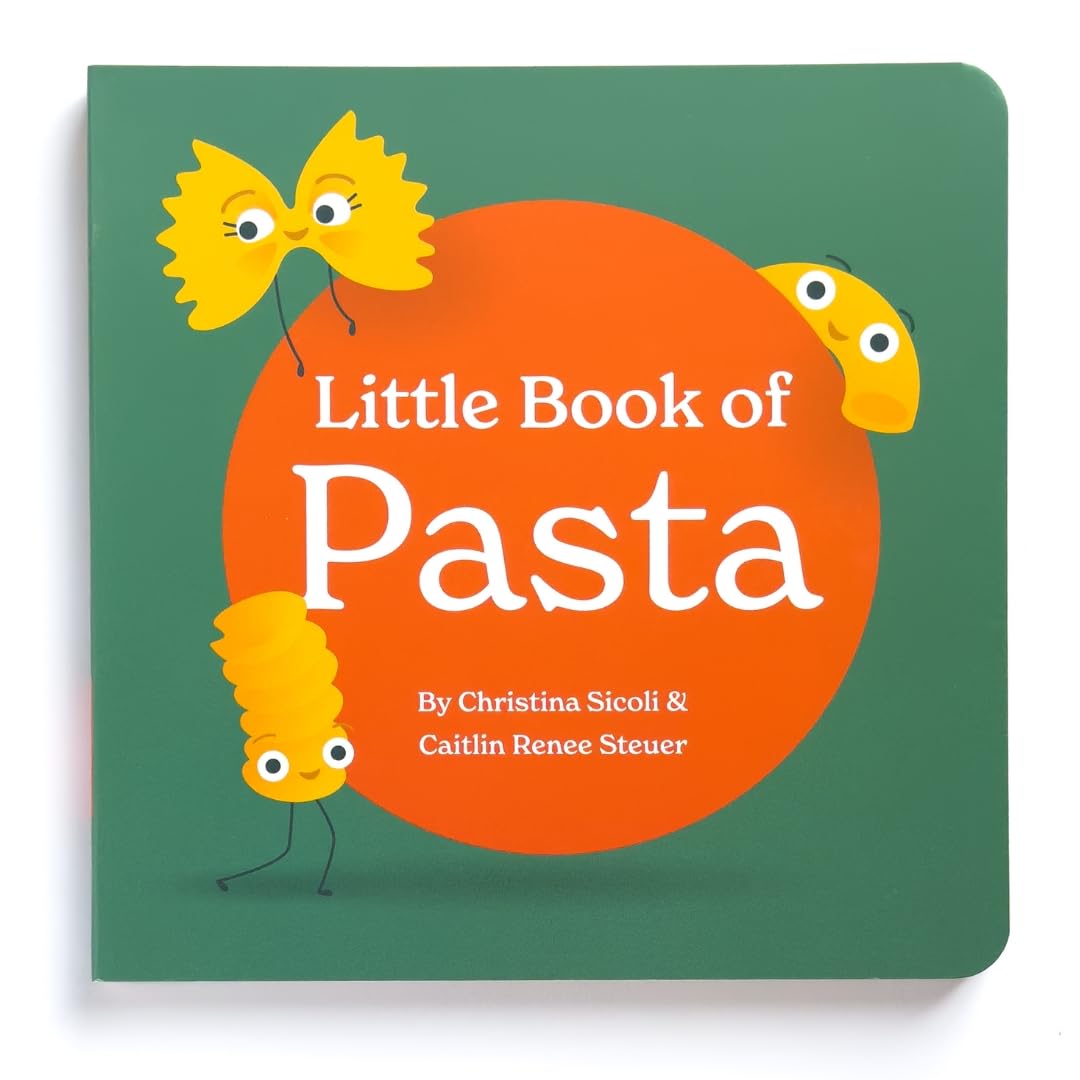 Little Books Starter Collection 5 Culinary Board Book Set for Babies and Toddlers Including Cheese, Cookies, Fungi, Pasta, Tomatoes Vibrant Creative Foodie Baby Shower Gift image 3