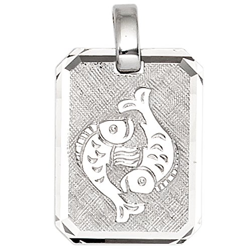 Jobo Anhänger Sternzeichen Fische 925 Silber matt Sternzeichenanhänger