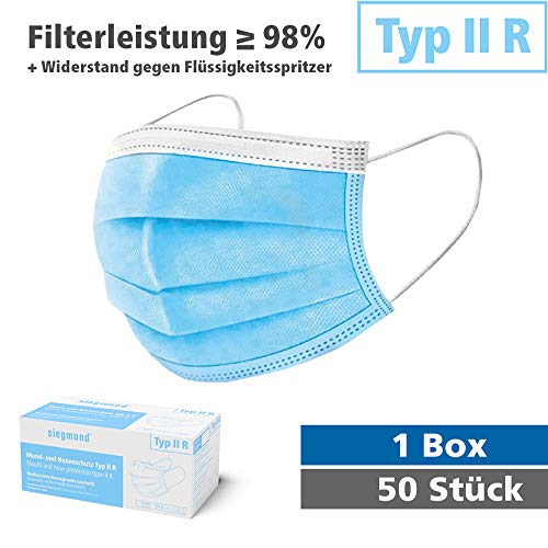 Siegmund Care Medizinischer Mund- und Nasenschutz - Typ IIR, 50 Stück - Image 4