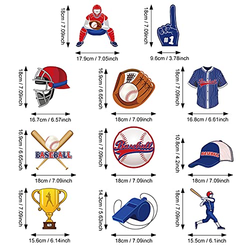 Clabby 51 Pcs Baseball Hanging Swirls Baseball Birthday Party Decor by Clabby - Used condition - Image 2