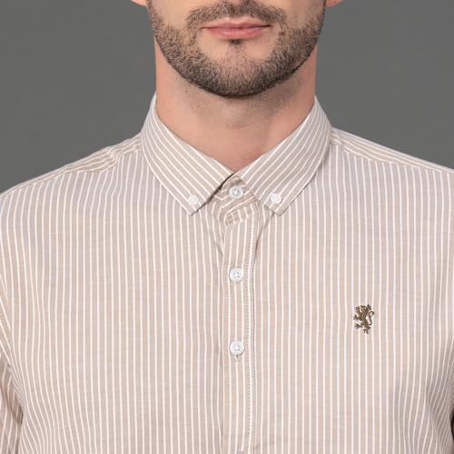 Image of Red Tape Striped Regular Fit Shirt For Men | Comfortable & Stylish