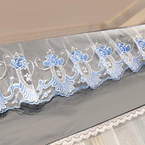 Fabric Bed Drapes Mesh Protection Canopy Shielding Netting, King Size Queen Twin Size Mosquito Net Canopy，Princess Canopy Bed Curtain for Girls - Solid Color Corner Post Bed Canopy, Ideal fo