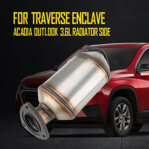 Prolenz Catalytic Converters Replacement For 2009-2017 Traverse, 2007-2017 Acadia, 2007-2010 Outlook, 2008-2017 Enclave 3.6L Stainless Steeland Ceramic Material Catalytic Converters - Thumbnail 2
