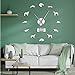 mazhant Miroir DIY Autocollants Numéros Horloge Murale Moderne Russe Wolfhound sans Cadre Grand Mur Montre Cadeau 27Inch