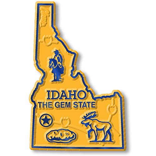 Imán Decorativo Pequeño de Estado Idaho Rubber 3D