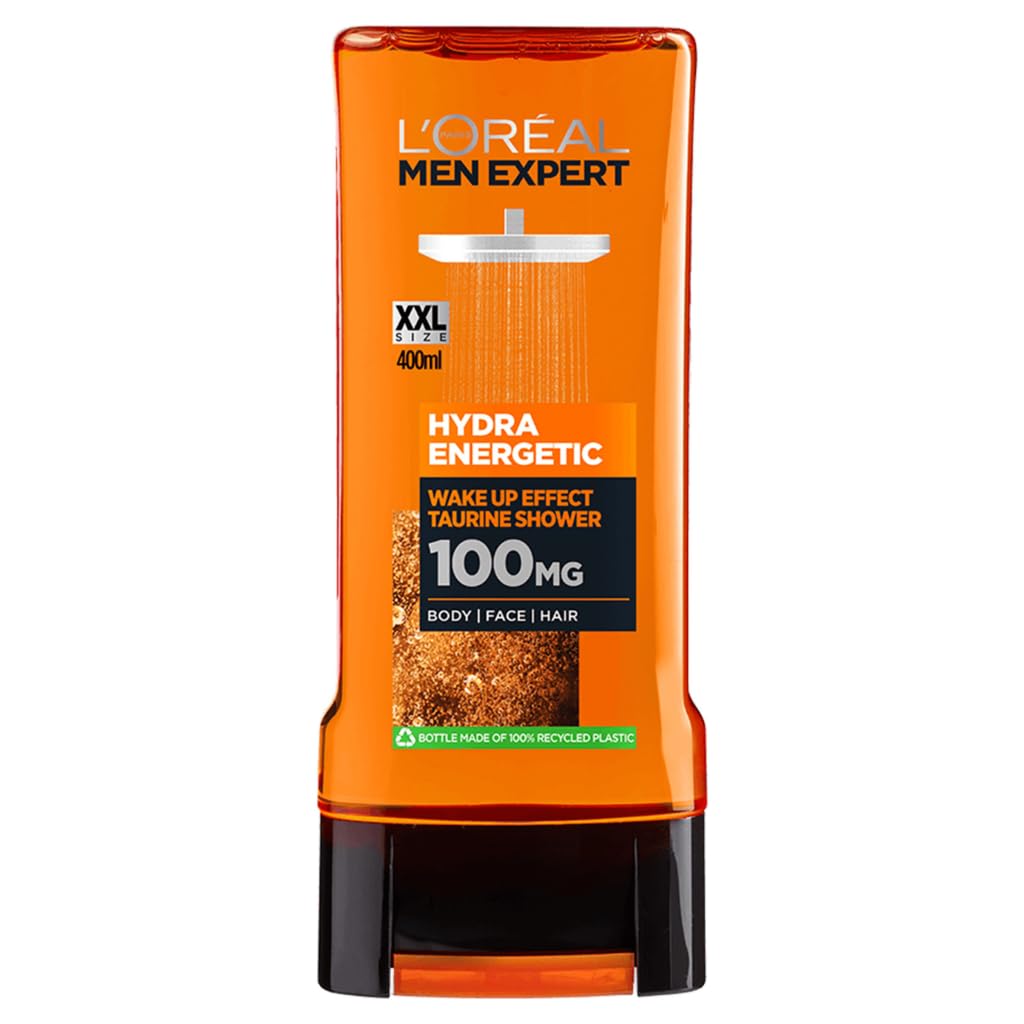 L'oreal Men Expert L'oréal Men Expert Hydra Energetic 3-In-1 Shower Gel Large Xl, For Body, Face, Hair 400Ml
