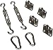 King Canopy ZT2001400 6-Inch Sun Shade Sail Quadrilateral Hardware Kit for Installation, Silver