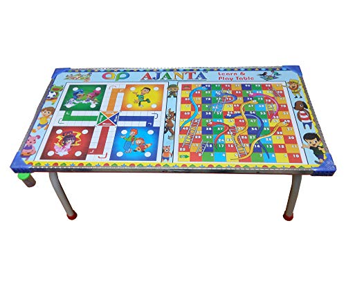 Image of Kids Foldable Study & Bed Table - Multipurpose Adjustable Activity Desk for Eating, Writing & Learning | Portable Kids Table for Toddlers (22x14 Inches)