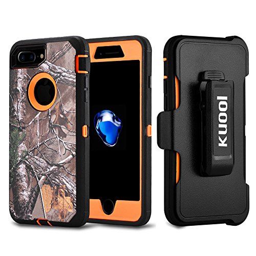 iPhone 7 Case, [Shockproof] [Drop Protection] [Heavy Duty] Tough Rugged Hybrid Hard Shell Cover Case with Belt-Clip for Apple iPhone 7 [4.7 inch] (7P-Orange-Case)