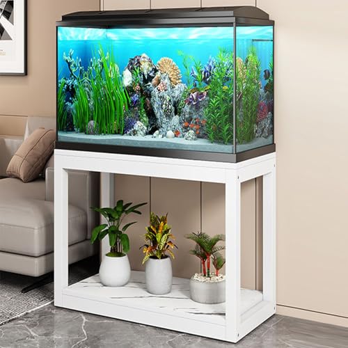 Support d'aquarium robuste capacité 400 kg table d'alimentation en métal noir