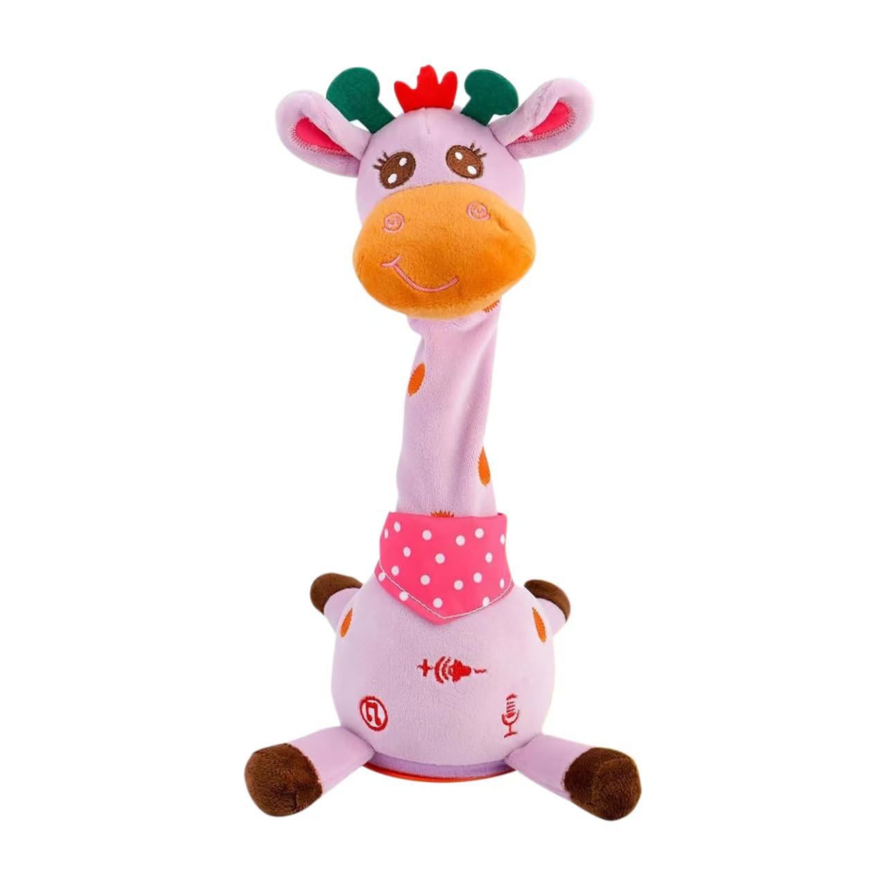 Dancing Giraffe Toy,Dancing Singing Talking Giraffe Toy Repeat What You Say,Interactive Baby Giraffes Toys with Volume Control Function,Educational toys for Kids Toddlers 1 2 3 4 5 6 Year Old (Pink)