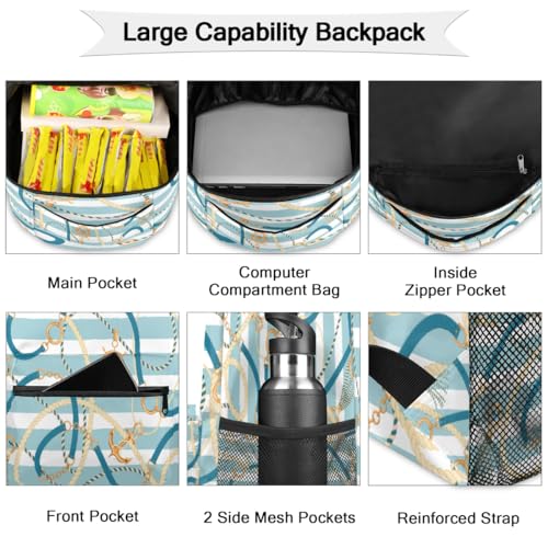 Sac à dos décontracté pour ordinateur portable 21 l TropicalLife rayé - 3