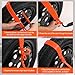 Datanly 12 Pcs Heavy Duty Anti Skid Snow Tire Chains, Nylon Winter Snow Tracks with 2 Gloves and 1 Hook, Universal Emergency Car Tire Grip Straps Reusable Non Slip Zip Tie Tires Chain for Cars Truck