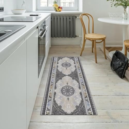 Alfombra de cocina antideslizante de poliéster larga y lavable de 50x400 cm 5