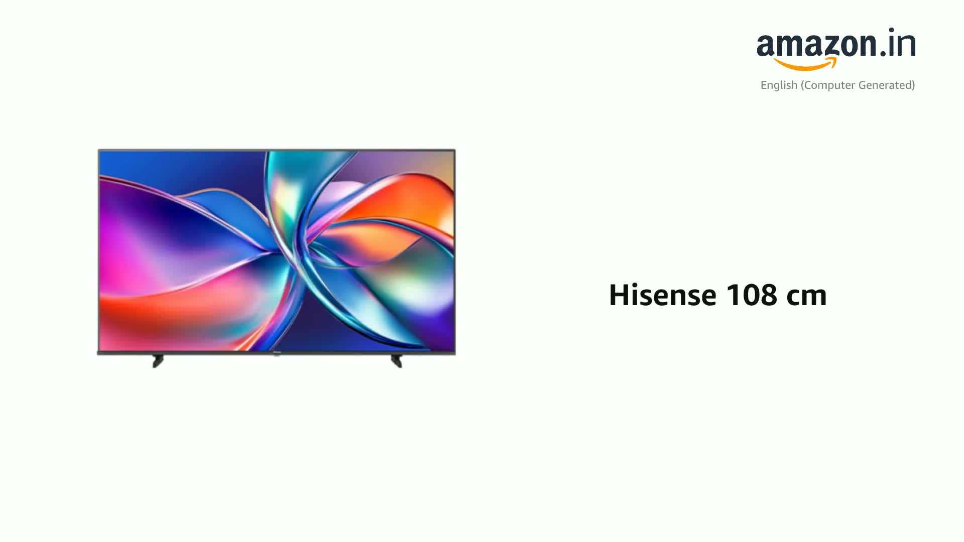Hisense 108 cm (43 inches) 4K UHD QLED Smart TV with Dolby Vision