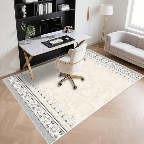 Tapis lavable beige-gris pour couloirs et pièces à trafic
